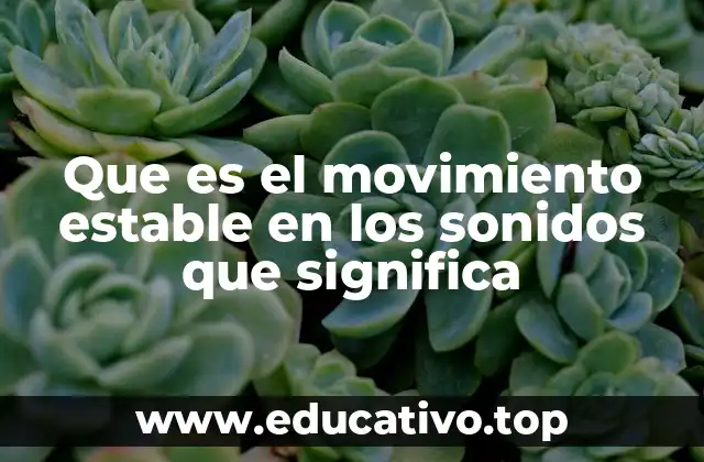 Que es el movimiento estable en los sonidos que significa
