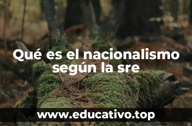 Qué es el nacionalismo según la sre