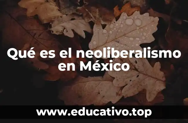 Qué es el neoliberalismo en México