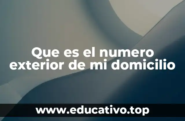 Cómo se asigna el número exterior a un domicilio