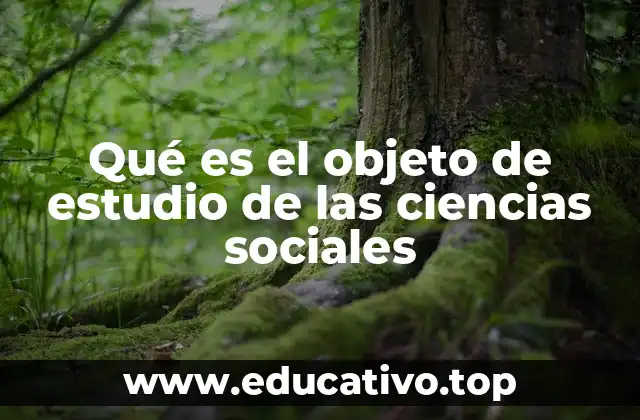 Qué es el objeto de estudio de las ciencias sociales