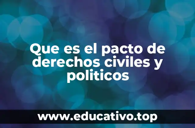 Que es el pacto de derechos civiles y politicos