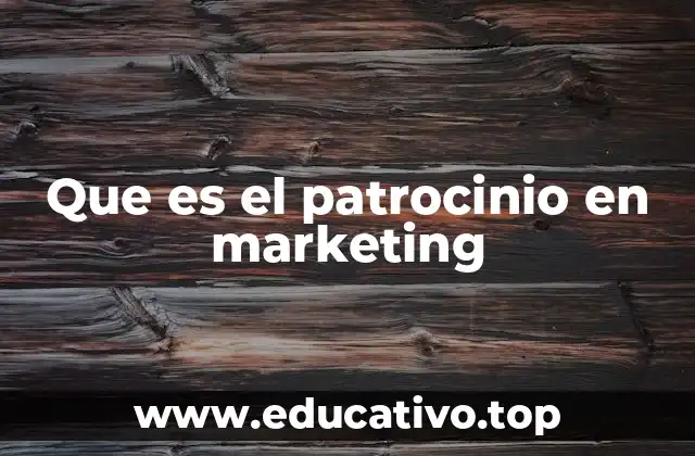 Que es el patrocinio en marketing