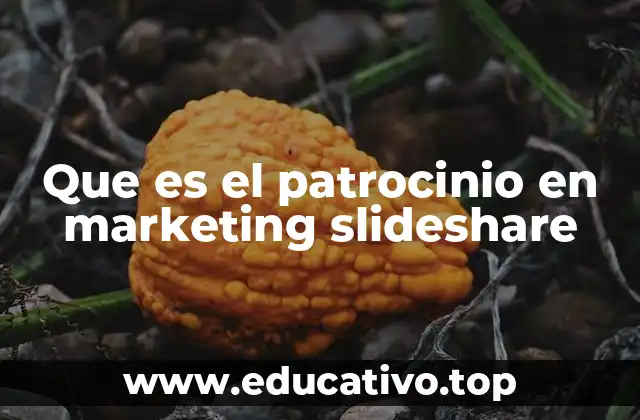 Que es el patrocinio en marketing slideshare