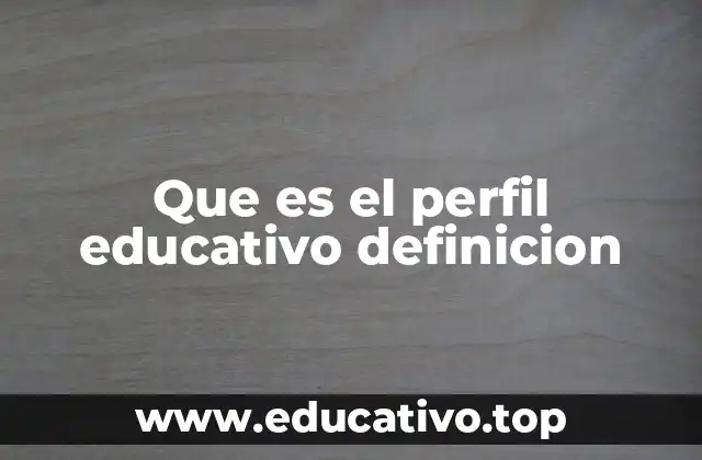 Que es el perfil educativo definicion