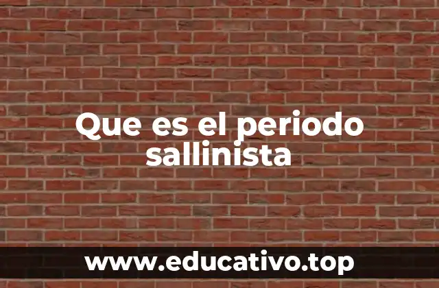 Que es el periodo sallinista