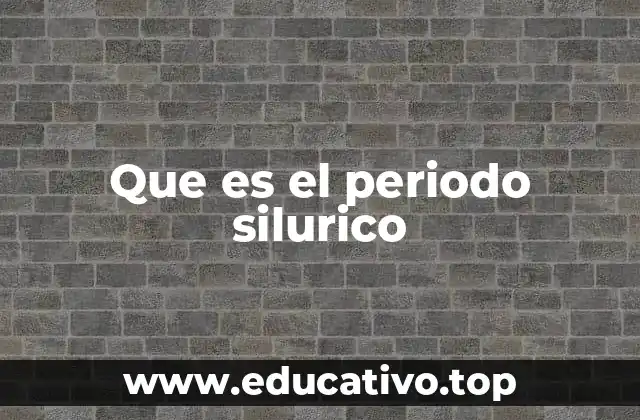 Características geológicas del Silúrico