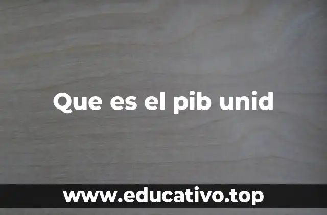 Que es el pib unid