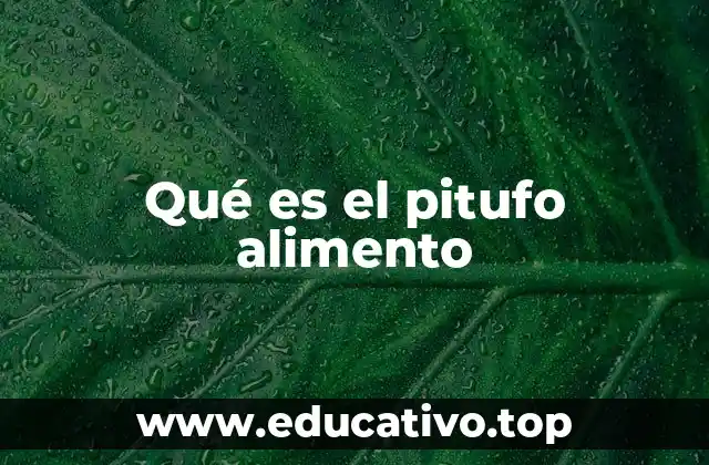 Qué es el pitufo alimento