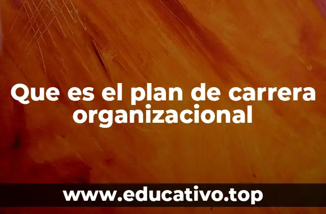 Que es el plan de carrera organizacional