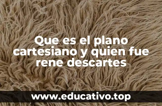 Que es el plano cartesiano y quien fue rene descartes