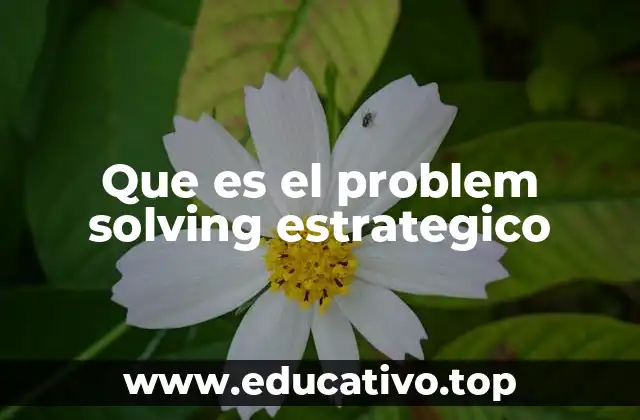 Que es el problem solving estrategico