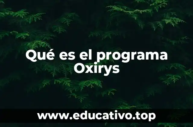 Qué es el programa Oxirys