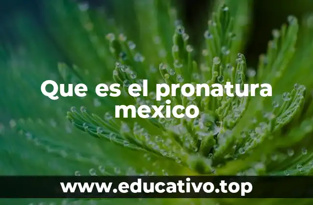 Que es el pronatura mexico