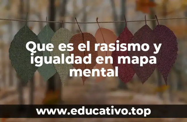 Que es el rasismo y igualdad en mapa mental