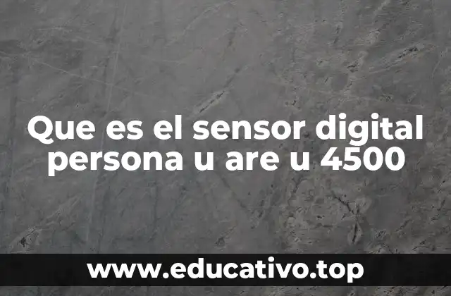 Cómo funciona el sensor digital Persona U Are U 4500