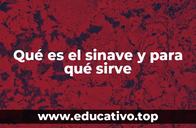 Qué es el sinave y para qué sirve