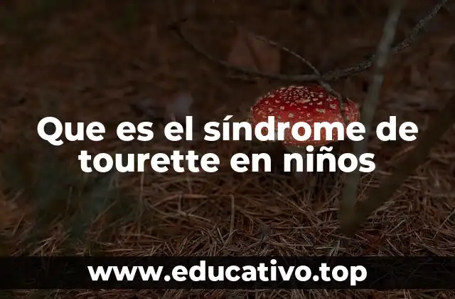 Que es el síndrome de tourette en niños