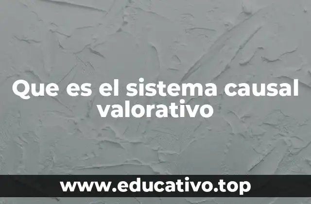 Que es el sistema causal valorativo