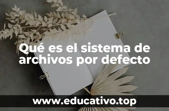 Qué es el sistema de archivos por defecto