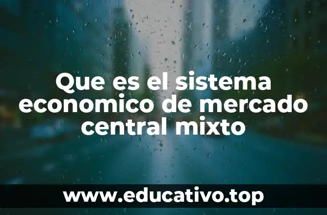 Que es el sistema economico de mercado central mixto