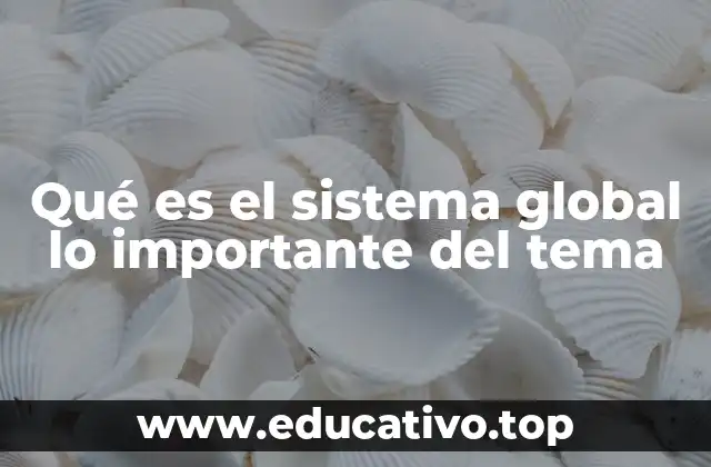 Qué es el sistema global lo importante del tema