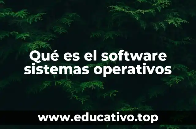 Qué es el software sistemas operativos