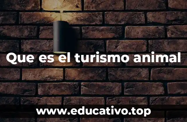 Que es el turismo animal