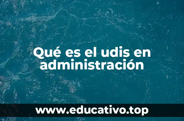 Qué es el udis en administración