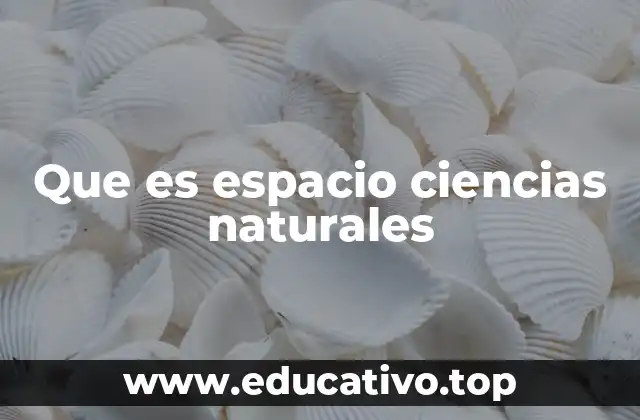 Que es espacio ciencias naturales