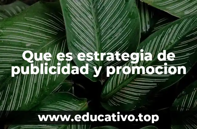 Que es estrategia de publicidad y promocion