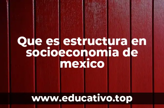 Que es estructura en socioeconomia de mexico