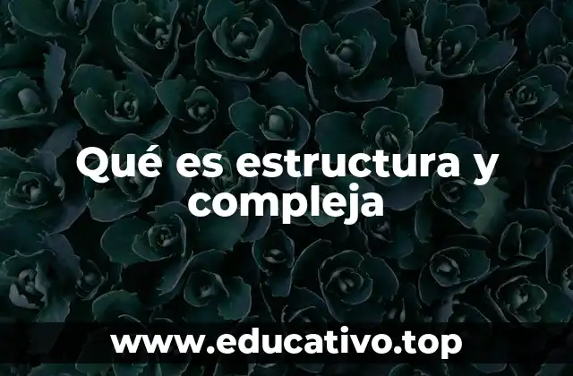 Qué es estructura y compleja
