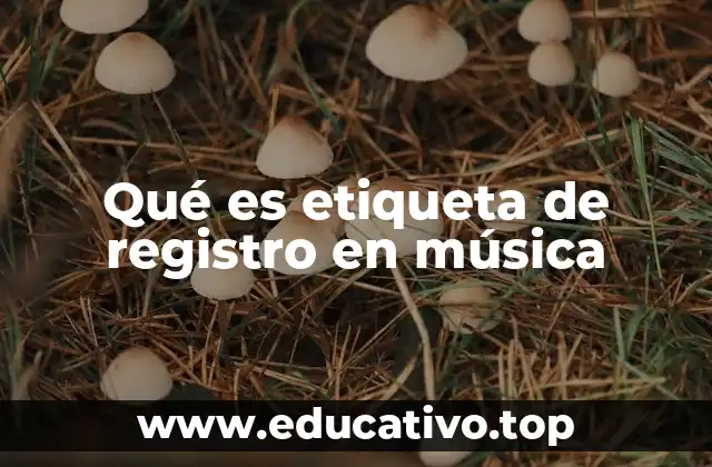 Qué es etiqueta de registro en música