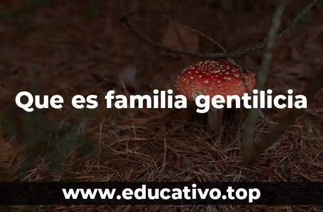 Que es familia gentilicia
