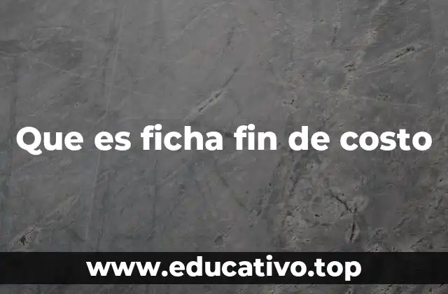 La importancia de controlar los costos mediante la ficha fin