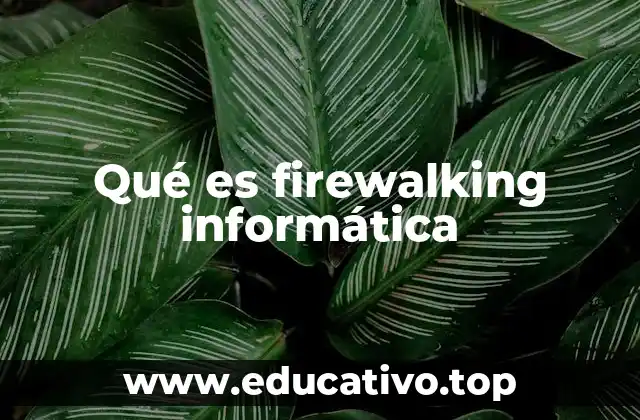 Qué es firewalking informática