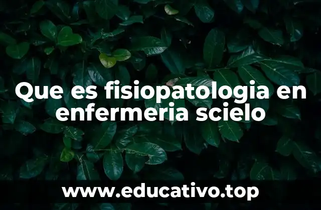 Que es fisiopatologia en enfermeria scielo
