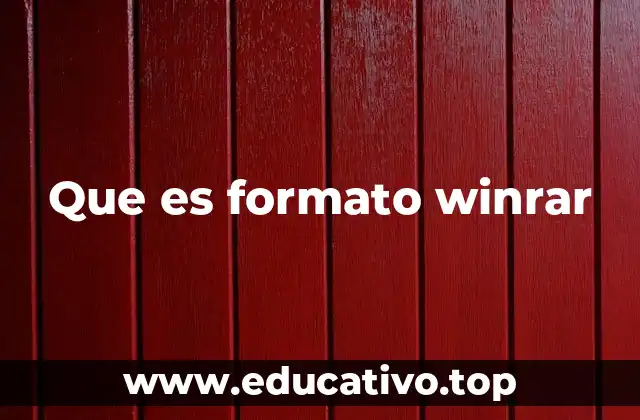 Que es formato winrar