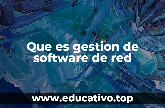 Que es gestion de software de red