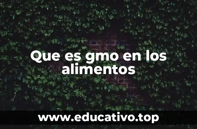 Que es gmo en los alimentos