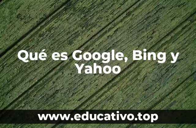 Qué es Google, Bing y Yahoo