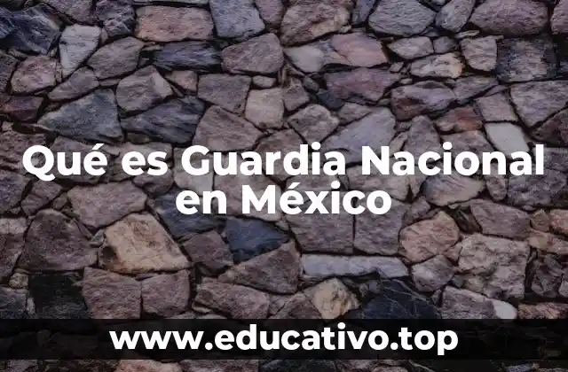 Qué es Guardia Nacional en México