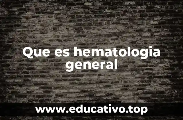 El papel de la hematología en la salud pública