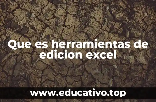Que es herramientas de edicion excel