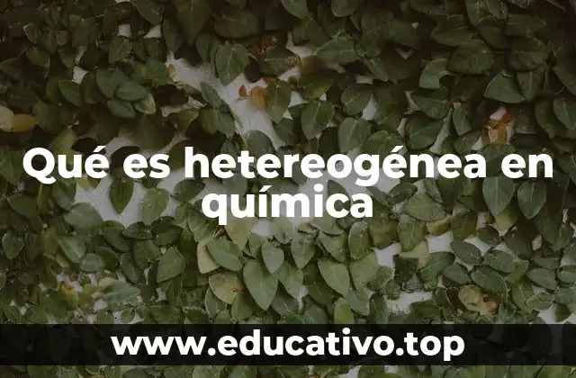 Qué es hetereogénea en química