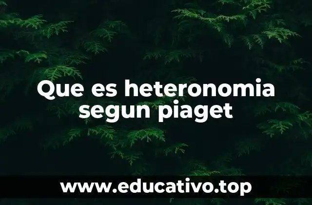 Que es heteronomia segun piaget