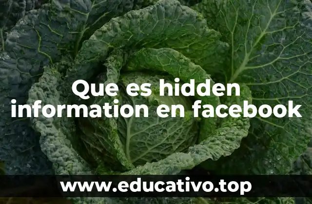 Que es hidden information en facebook