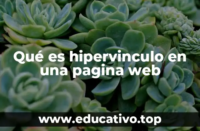 Qué es hipervinculo en una pagina web