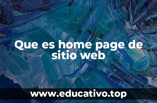 Que es home page de sitio web